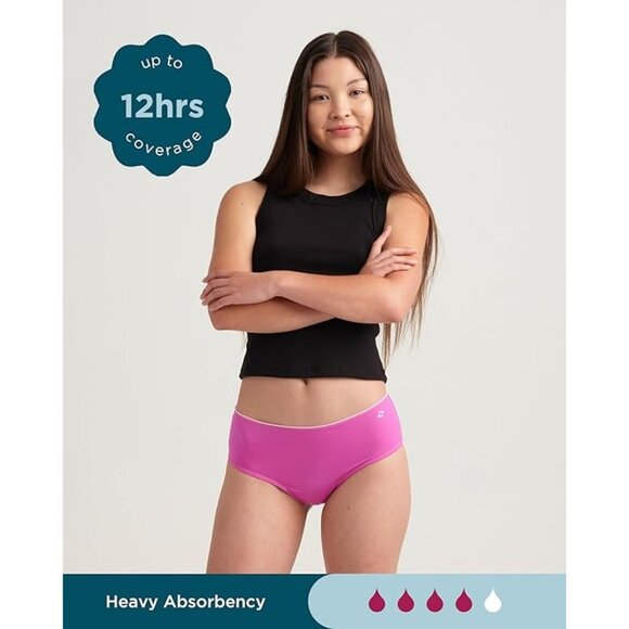 saalt Teen Brief Period Underwear - Leak Proof Menstrual - Full-Coverage Comfort - Picture 3 of 6